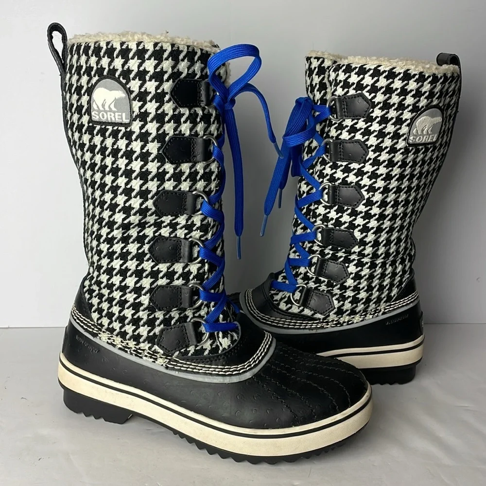 Sorel Tivoli Houndstooth Tall Winter Boots